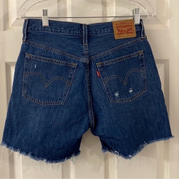 Levi’s 501 High Rise Denim Shorts - Size 27 - Picture 2 of 8